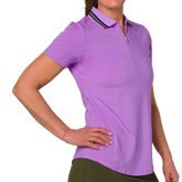 Alternate View 5 of Purple Rain Collection: Ribbed Collar Short Sleeve Polo Shirt